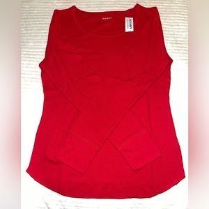 Old Navy Waffle Knit Long sleeve | Red